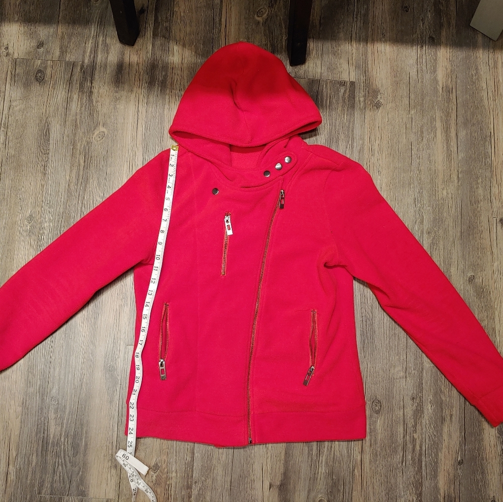 USED - Red Fleece Hoodie - Jacket